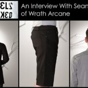 A man wearing black pants and a white shirt.