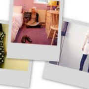 A collage of pictures with different clothing and shoes.