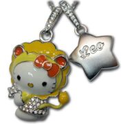 A hello kitty necklace with a star charm