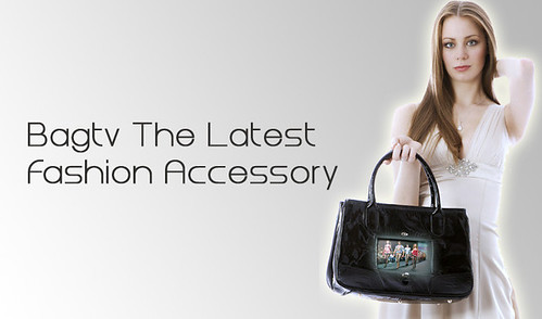 A woman holding onto her purse with the words " how the latest fashion accessory."