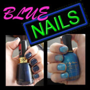 A picture of two different nail polishes on one hand.