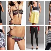A collage of women 's clothing and accessories.