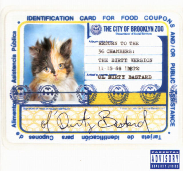 A cat is sitting on top of the id card.