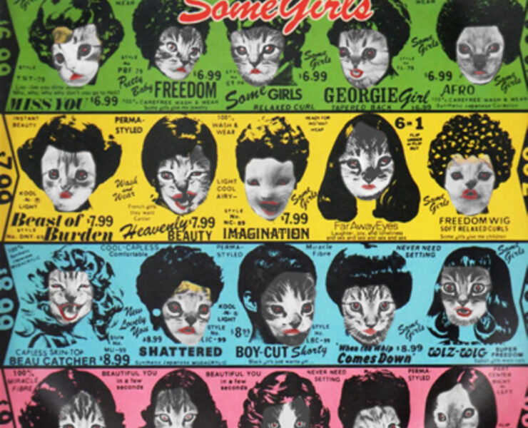 A colorful poster of many different women 's hairstyles.